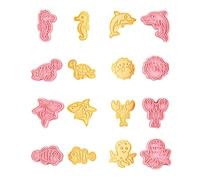 Sea Animal Beksform - 8 Partial Master Set | 3D Dolphin Hai Krake Turtle Keksform, Chocolate Shape Bumper, Transparent Stamp for Baking, Christmas , Cake, Decoration