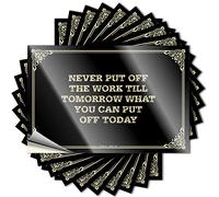 Sea Animal Decal Drinking Signs for Home Bar - Vinyl Decor Never Put Off The Work Till Tomorrow What You Can Today Bumper Funny Surface