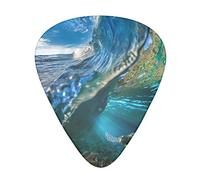 Sea Animal Turtle Floating Underwater Over The Coral Reef Guitar Picks 12 Pack Set Guitar Gift for Bass Picks Acoustic Guitars Plectrums with Clear Storage Box