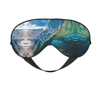 Sea Animal Turtle Floating Underwater Over The Coral Reef Print Satin Sleep Mask & Eye Mask | Deep Dream Sleep Masks for Women & Men | Soft Sleeping Eye Mask to Nourish Skin