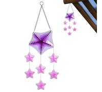 Sea animal Wind Chimes - Stained Glass Chimes with Sea Animal Design, Decorative Garden Ornaments with Sturdy Build, Outdoor Decoration for Home, Backyard & Garden, 22.05 Inch