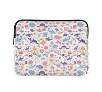 Sea Animals and Ocean Creatures Laptop Sleeves Bag Soft Computer Bags with Zipper 13 Inch 14 Inch Men Women