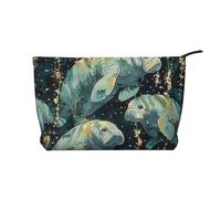 Sea Animals Calf Printed Makeup Bag Corduroy Travel Cosmetic Bags Cosmetic Case Toiletry Bag Organizer for Women Mom Girls