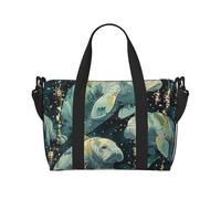 Sea Animals Calf Printed Travel Duffle Bag for Men Women Holiday Travel Luggage Bag Waterproof Tote Bag with Shoulder Strap