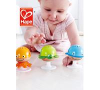 Rattle Set, Hape “Stay-Put” 3 Sea Creatures with Individual Sounds, Teether Details and Suction Pads. 0+ Months