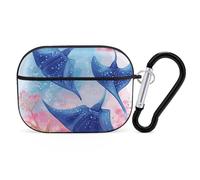 Sea Animals Stingrays AirPods Pro Protective Case Cute Earphone Protective Covers with Keychain Ring - Compatible with AirPod Pro 2nd / 1st Generation