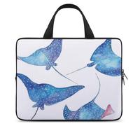 Sea Animals Stingrays Laptop Case Thin Laptop Sleeve with Handle Portable Laptop Bag Water Resistant Computer Case Neoprene Computer Sleeve Bag for Men Women