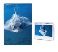Sea Animals Stingrays Puzzles 500 Pieces Personalized Jigsaw Puzzles Photos Puzzle for Adults Challenging Picture Puzzle with Storage Bag Jigsaw for Men Women Home Decor (19.7" x 29.5")