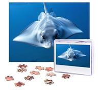 Sea Animals Stingrays Puzzles 500 Pieces Personalized Jigsaw Puzzles with storage bag Photos Puzzle for Adults Challenging Picture Puzzle for Men Women Home Decor (52x38 CM)