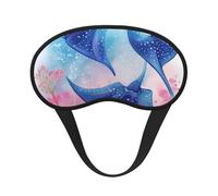 Sea Animals Stingrays Sleep Mask for Side Sleeper, Blackout Eye Mask for Women Men, Zero Pressure Sleeping Masks Soft Breathable Eye Cover Comfortable Blindfold Eyeshade for Night Sleep