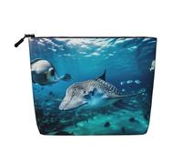 Sea Animals Stingrays Versatile Travel Toiletry Bag Makeup Bag, Perfect for Daily Use and Business Trips