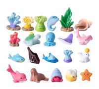 Sea Animals Toys - 21X Under The Sea Toys,Realistic Resin Colorful Marine Life Figures Bulk Interactive For Party Favors Bath Time Play
