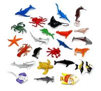 Sea Animals Toys for Kids, 24 Pcs Sea Creatures Toys for Children, Realistic Animal Sea Life Figures Under The Sea toys Bath Toys Educational Animal Learning Toys for Child