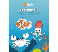 Sea Animals: Trace, color, cut, paste, find the treasure... and have fun!