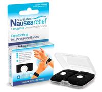 Sea-Band Travel & Motion Sickness and Nausea Relief Acupressure Wristband - Adult (Black), 1 Pair