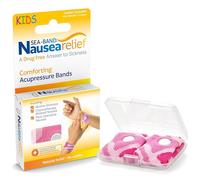 Sea-Band Travel & Motion Sickness and Nausea Relief Acupressure Wristband - Kids (Pink), 1 Pair