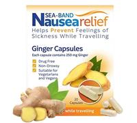 Sea-Band Nausea Relief Ginger Capsules for Travel Sickness Relief, 25 g, 20 Count