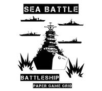 Sea Battle Battleship Paper Game Grid: Travel Paper Game to bring on your trip. Great gift for Childrens and Adults