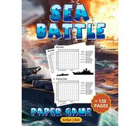 Sea Battle Paper Game: Battleship Paper Game Grid | Activity Book for Kids, Teens, and Adults | Paper and Pencil Battleship Strategy Game for Two or ... book and travel game for children and adults