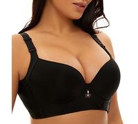 SEA BBOT Women Seamless Push Up Bra Padded Soft Underwire T-Shirt Bras 32A-46DD, Black, 36C
