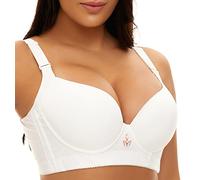 SEA BBOT Women Seamless Push Up Bra Padded Soft Underwire T-Shirt Bras 32A-46DD, White, 34B