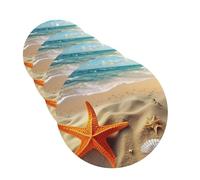 Sea Beach Starfish Car Air Fresheners Cards Set of 4 Pieces Personalized Car Fresheners Gifts for Men Women Auto Aromatherapy Tablets Hanging Scented Cards for Wardrobe Bathroom