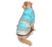 Sea Beach Starfish Print Dog Hoodie Pet Sweatshirt, Warm, Soft And Breathable Hooded Clothes For Medium To Large Dogs, Easy-To-Wear Design, For Winter And Fall