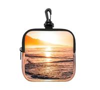 Sea Beach Sunset, Square Zipper Storage Bag, Neoprene Coin Purse, Small Wallets, Change Pouch, Change Purse