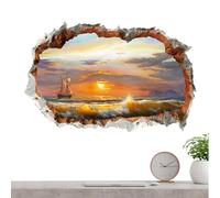 Sea Beach Wall Sticker Decorative Open View