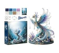 Sea Beaded Craft Kit, 3D Figurines, 11.8x7.87 Inches Supply with Smooth Texture, Embroidery Tool with Handmade Feature, Hobby Accessory Travel Use, Holiday Routine Care for Adults Jewelry Earring Home