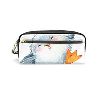 Sea Bird Seagull Pencil Case Pencil Pouch Bag PU Leather Office School Student Stationery Pencil Pen Organizer Cosmetic Makeup Case Bag for Girls Boys Kids Adults