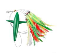 Sea Bird Teaser Fishing Lure, Multi-Feather Linkage And Plane-Style Turbulence Body For Offshore Trolling Boat Fishing, 4.7 Inch(3)