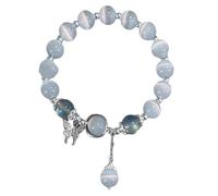 Sea blue crystal design with fashionable opal mole light portable for women and girls