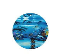 Sea Blue Marine Life Printing 10 Pieces Air Freshener Car Hanging Cards Air Freshener Sheets With Rope For Cars Home