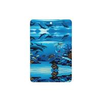 Sea Blue Marine Life Printing 10 Pieces Air Freshener Car Hanging Cards Air Freshener Sheets With Rope For Cars Home