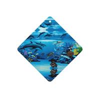 Sea Blue Marine Life Printing 10 Pieces Air Freshener Car Hanging Cards Air Freshener Sheets With Rope For Cars Home