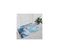 (Sea Blue Mystery, 80X100cm 31.5X39.3in) Door mats Door mats Silk ring foot mats Internet celebrities Door carpet Home foyer Door mats can be cut