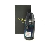 Sea Blue Tartan Check Harris Tweed Stainless Steel 8oz Hunting Flask