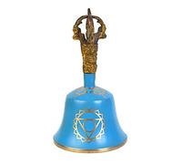 Sea Blue Throat Chakra Tibetan Bell (Note A) - 5.5 Inches H x 3 Inches D - Chakra Meditation Harmony
