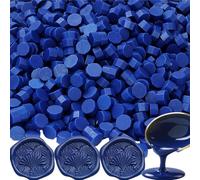 Sea Blue Wax Seal Beads, 400Pcs Sealing Wax Beads, Octagon WaxSealingBeads, Sealing WaxBeads Set for WaxSeal Stamp, Gift Wrapping, LetterSealing (400, Sea Blue)