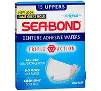 Sea-Bond Original Denture Adhesive Wafers Uppers, 30 count (Pack of 3) by Sea-Bond (English Manual)