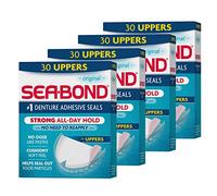 Sea-Bond Secure Denture Adhesive Seals, Original Uppers, Zinc-Free, All-Day-Hold, Mess-Free, 30 Count (Pack of 4)