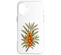 Sea Buckthorn Botanical Artwork Case for iPhone 16 Plus