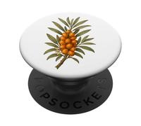 Sea Buckthorn Botanical Artwork PopSockets Adhesive PopGrip