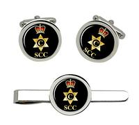 Sea Cadets SCC Cook Badge Cufflinks and Tie Clip Set