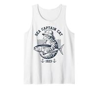 Sea Captain Fish Nautical Vintage Maritime 1923 Tank Top