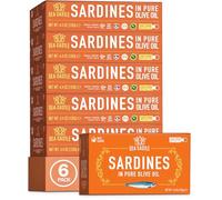 Sea Castle Sardines in Pure Olive Oil 125g (Pack of 6) | Rich in Omega 3, Easy Open BPA Free Tin, Kosher