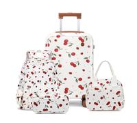 Sea choice 18 Inch Kids Hardshell Carry-On Suitcase Lightweight 8 Spinner Wheels Cabin Trolley with TSA Lock 17" Backpack Lunch Bag Pen Pouch Set for School Trips