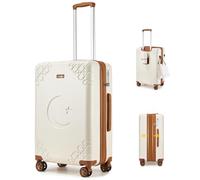 Sea choice Expandable Luggage Carry-on Luggage 20 Inch Travel Suitcase Hard Shell Suitcase with Cupholder TSA Lock Brake Caster Spinner Wheels