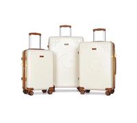 Sea choice Expandable Luggage Set 3 Piece Expandable Suitcase Set Hard Shell Suitcase with Cupholder 8 Wheels Suitcase TSA Lock Brake Caster Spring Absorber